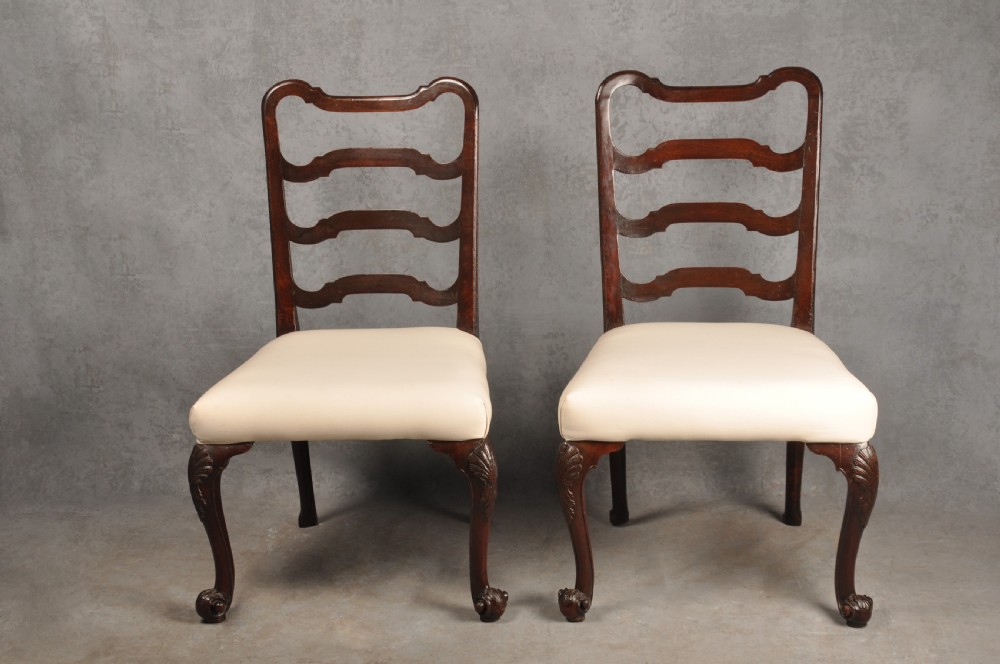 Pair Of 18th Century Mahogany Ladderback Chairs View III