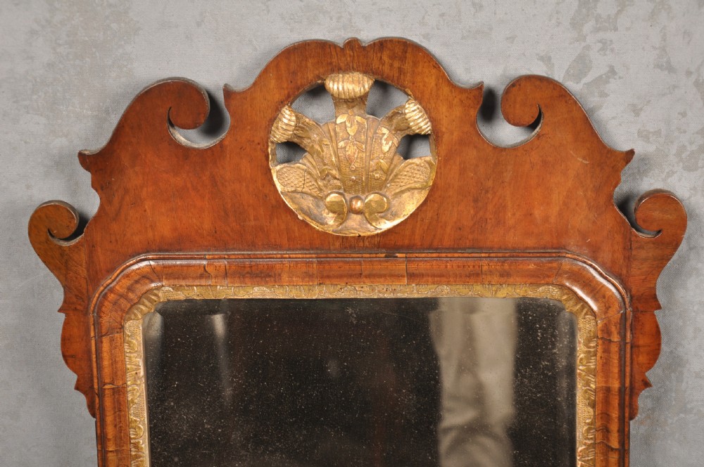 18th Century Walnut & Gilt Wood Mirror  View III