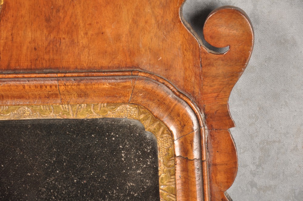18th Century Walnut & Gilt Wood Mirror  View IV