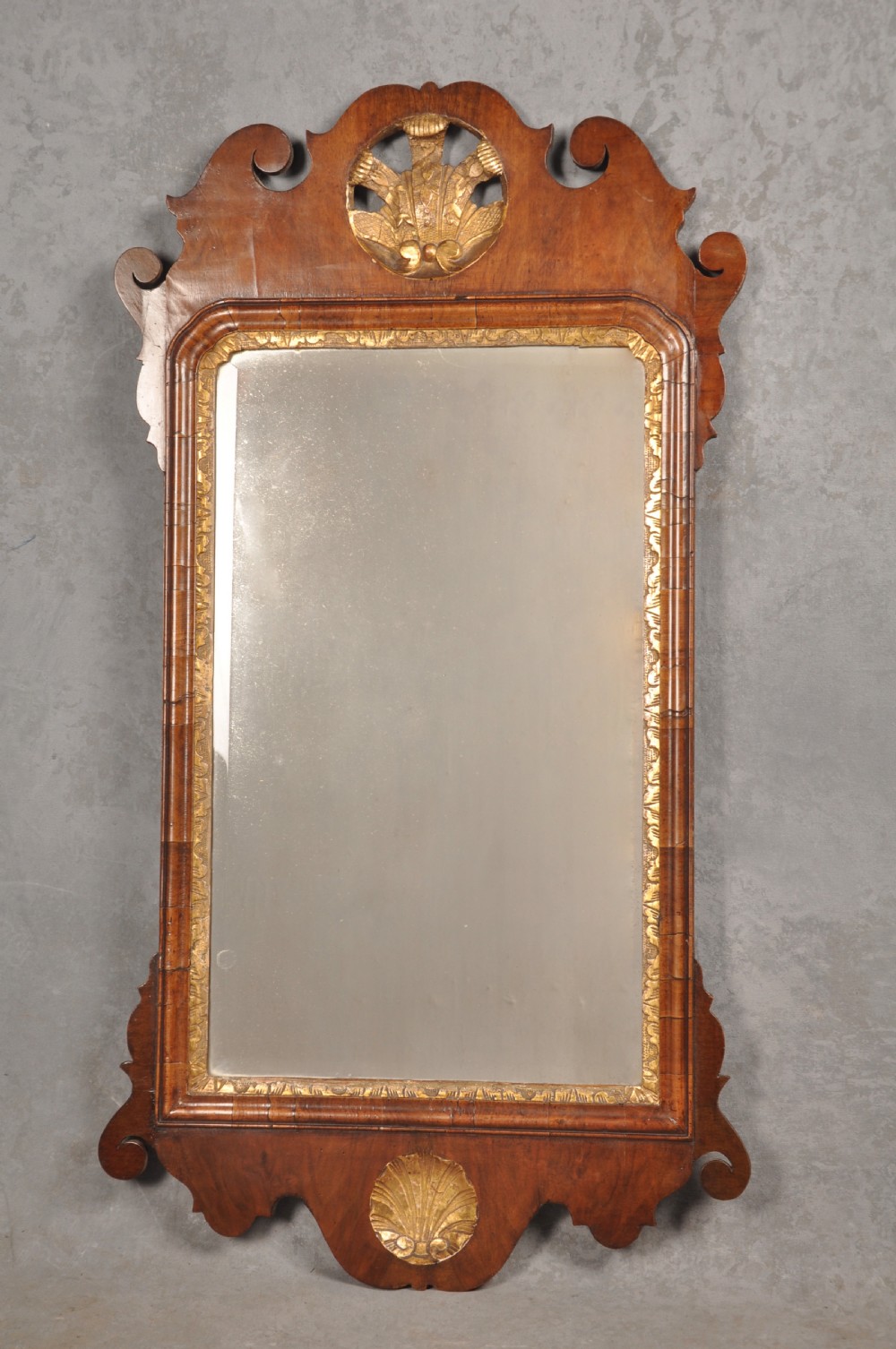 18th Century Walnut & Gilt Wood Mirror  View V