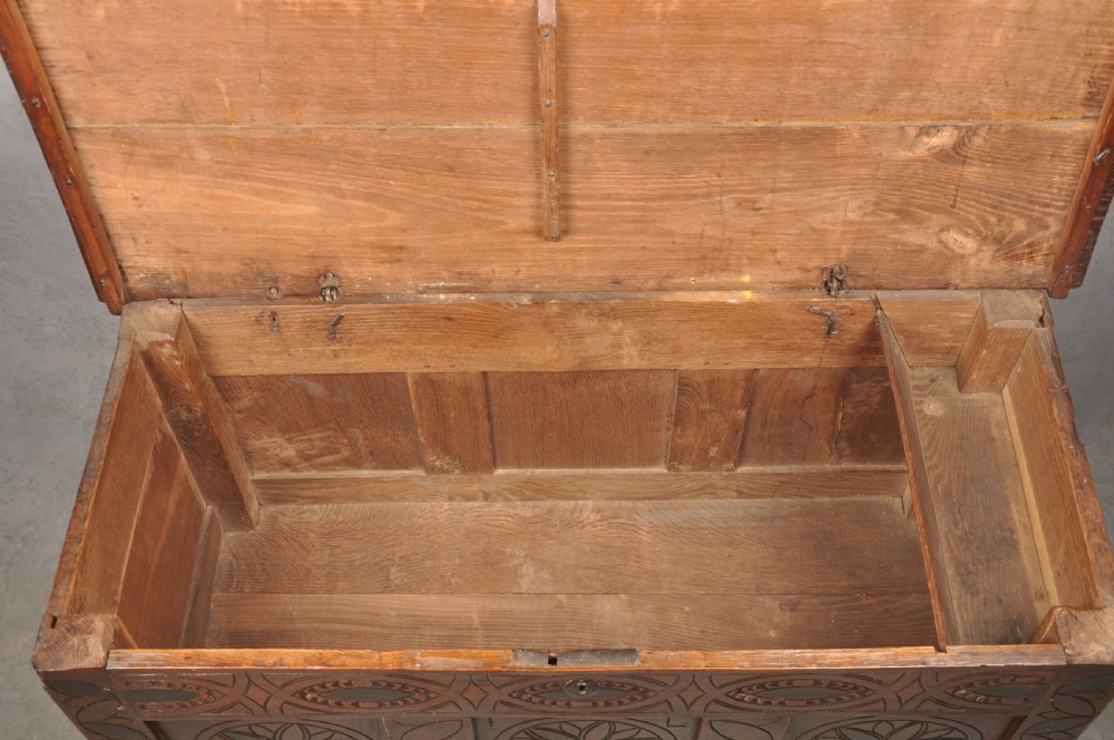 Rare 17th Century Oak & Ebonized Coffer View VI
