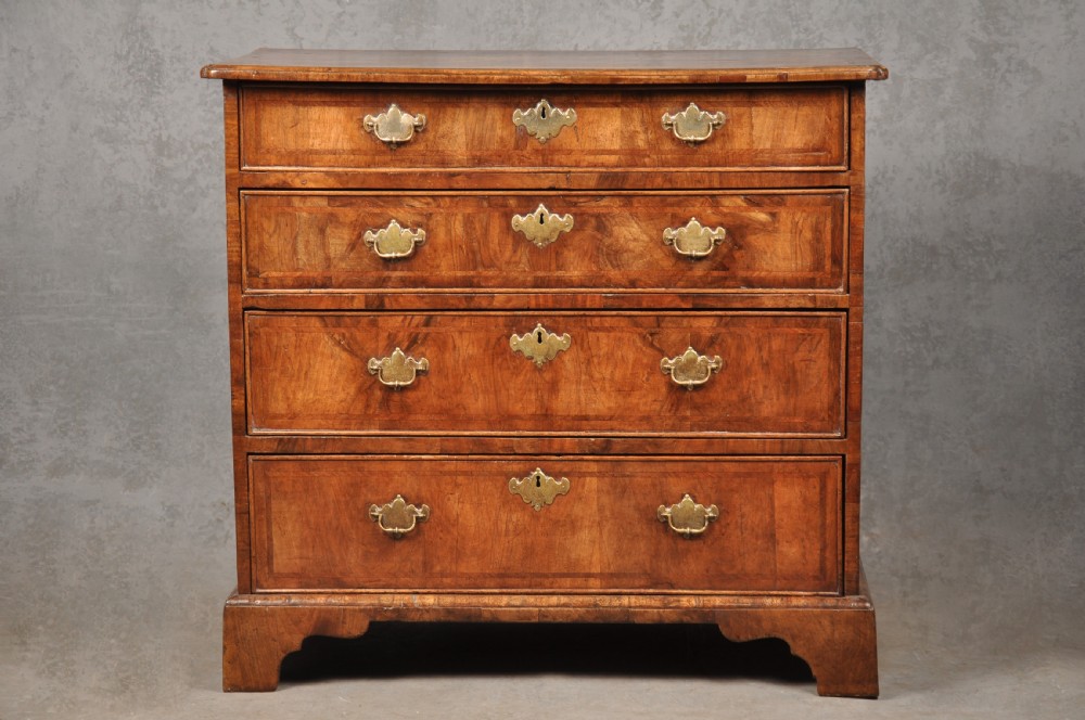 Small Early 18th Century Walnut Chest Of Drawers