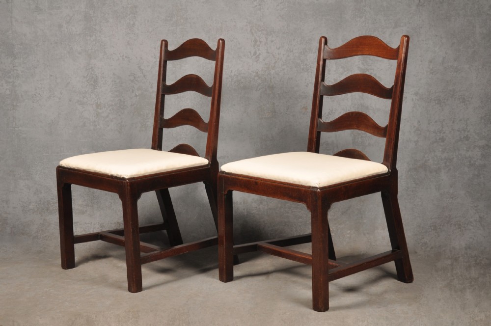 Four Fine 18th Century Mahogany Ladderback Chairs  View III