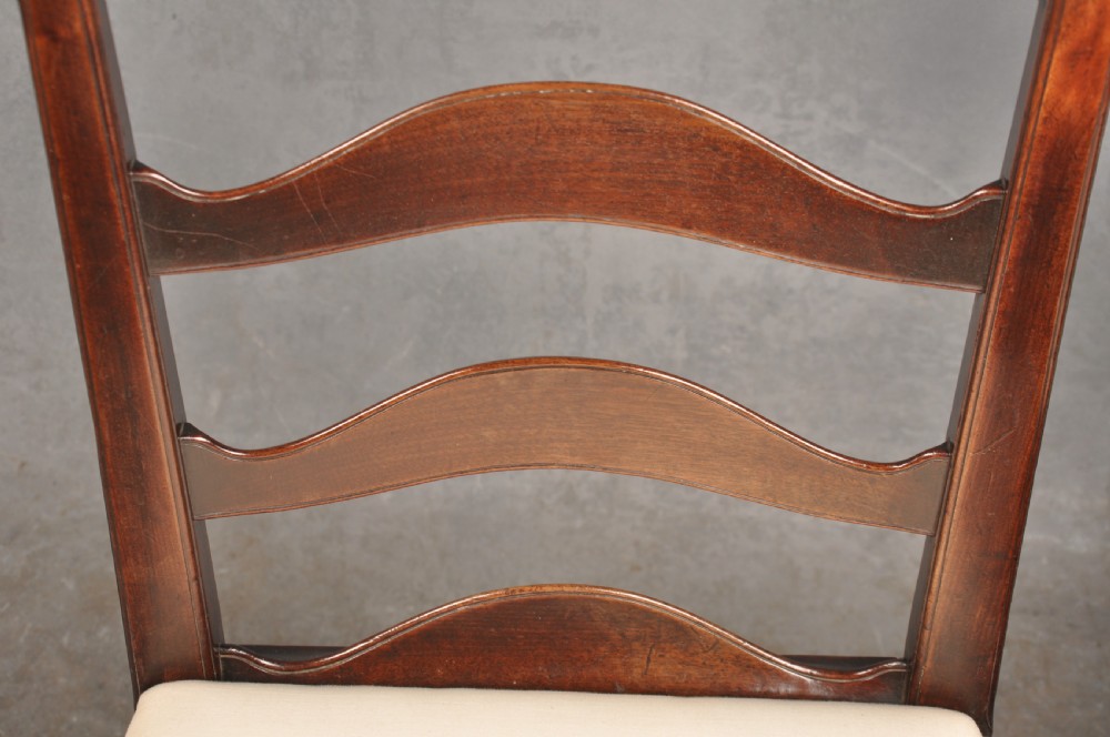 Four Fine 18th Century Mahogany Ladderback Chairs  View VIII