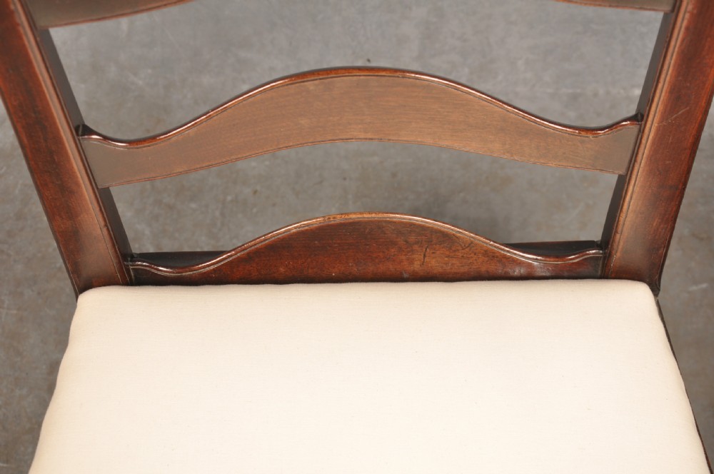 Four Fine 18th Century Mahogany Ladderback Chairs  View IX