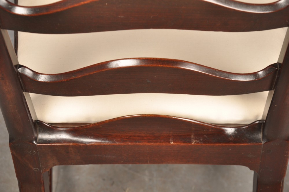 Four Fine 18th Century Mahogany Ladderback Chairs  View X