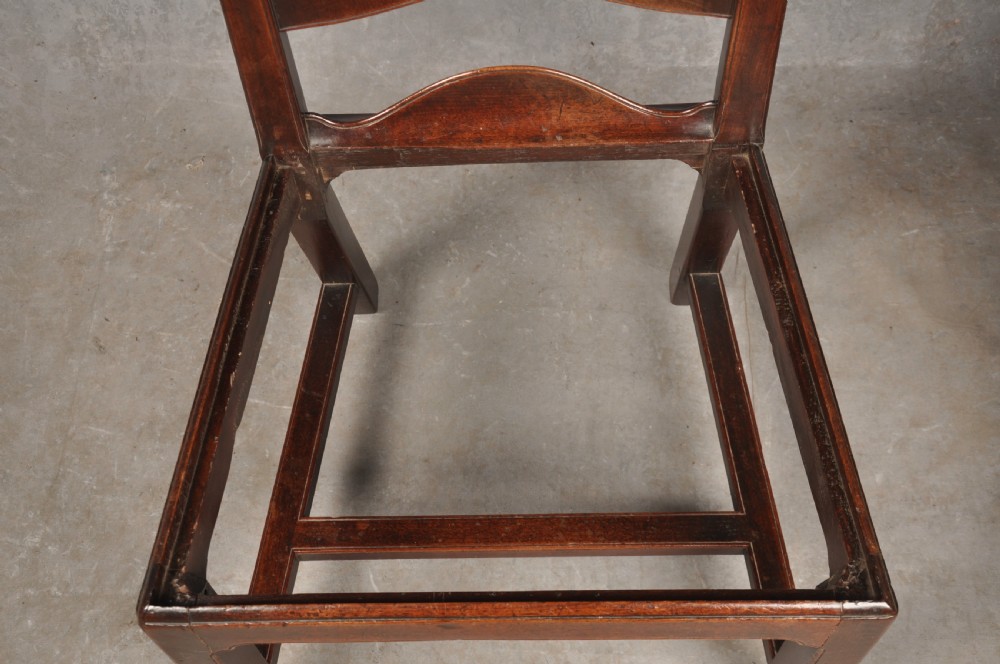 Four Fine 18th Century Mahogany Ladderback Chairs  View XII
