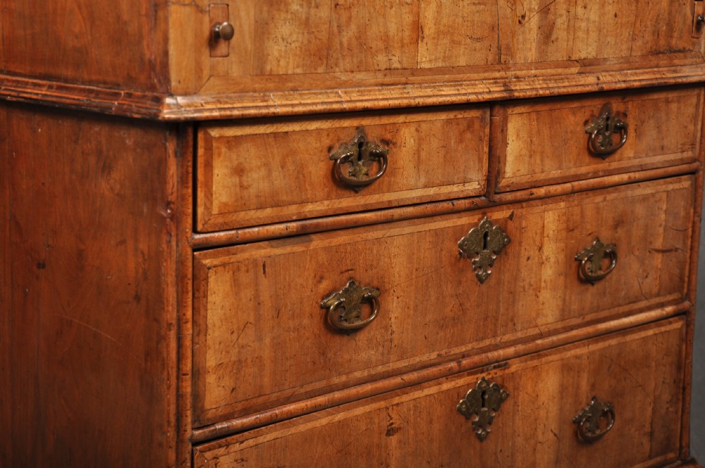Small 17th Century Walnut Bureau View IX