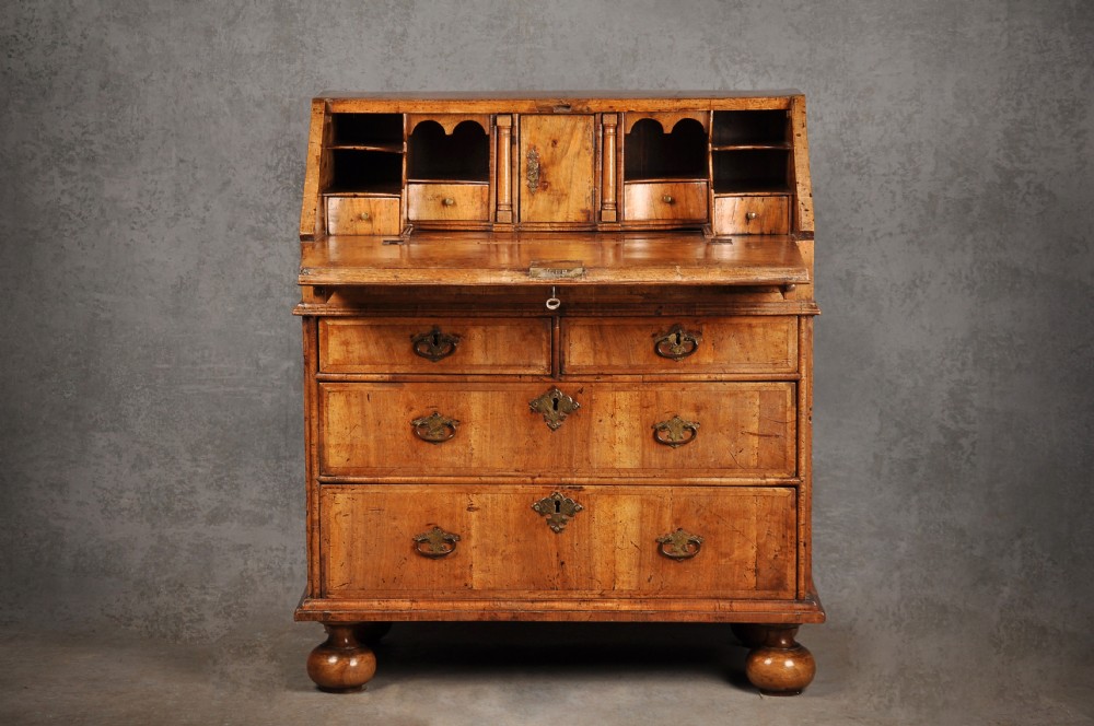 Small 17th Century Walnut Bureau View II