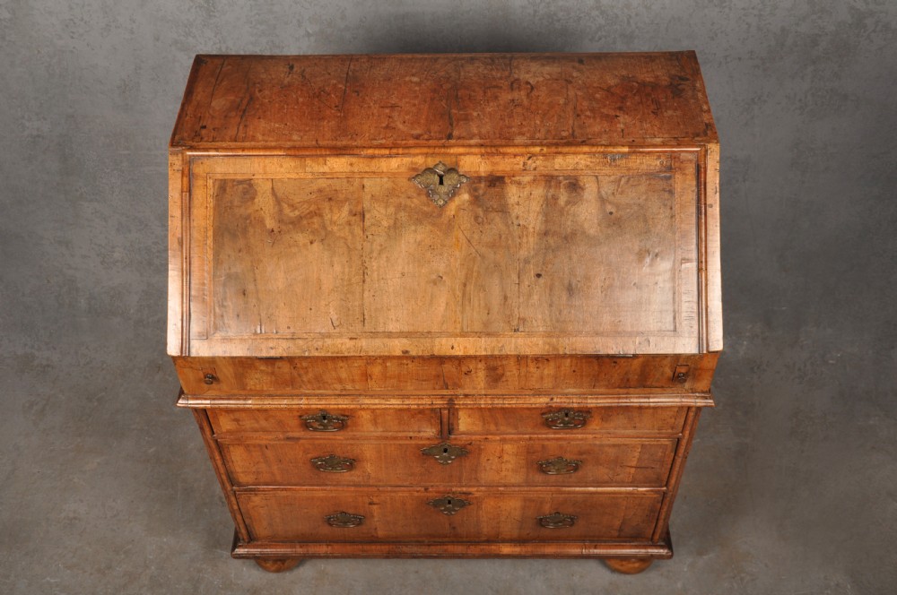 Small 17th Century Walnut Bureau View VII