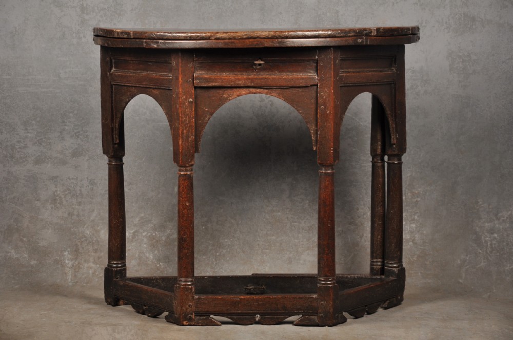 Early 17th Century Oak Credence Table  View II