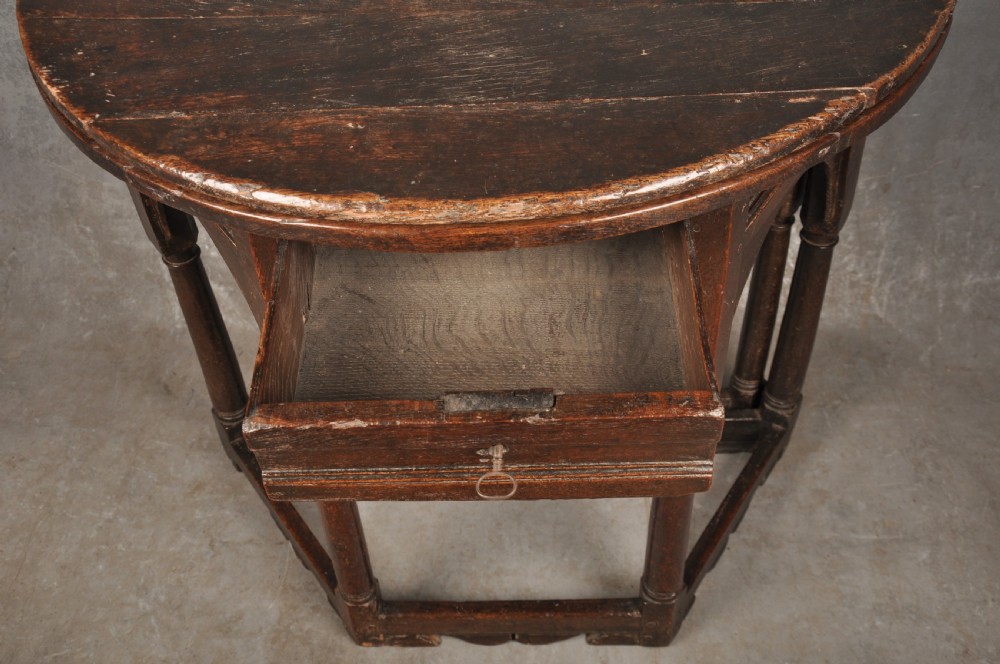 Early 17th Century Oak Credence Table  View III