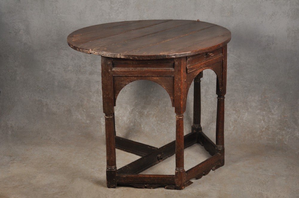 Early 17th Century Oak Credence Table  View XII