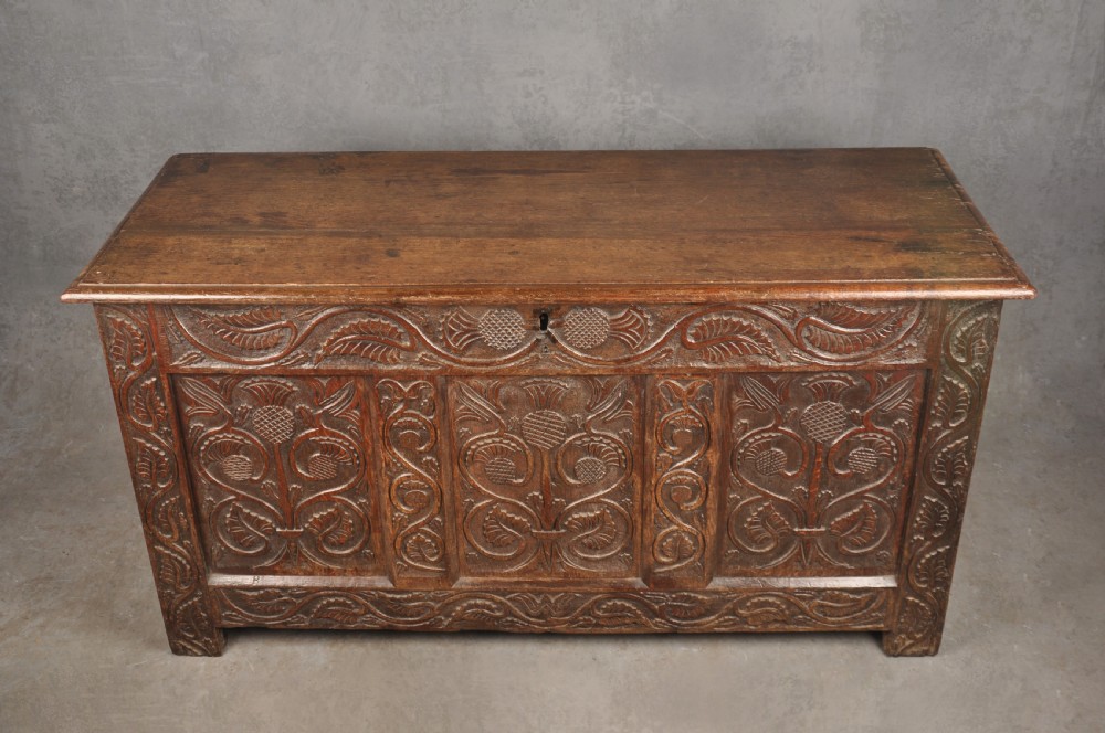 17th Century Carved Oak Coffer View IV