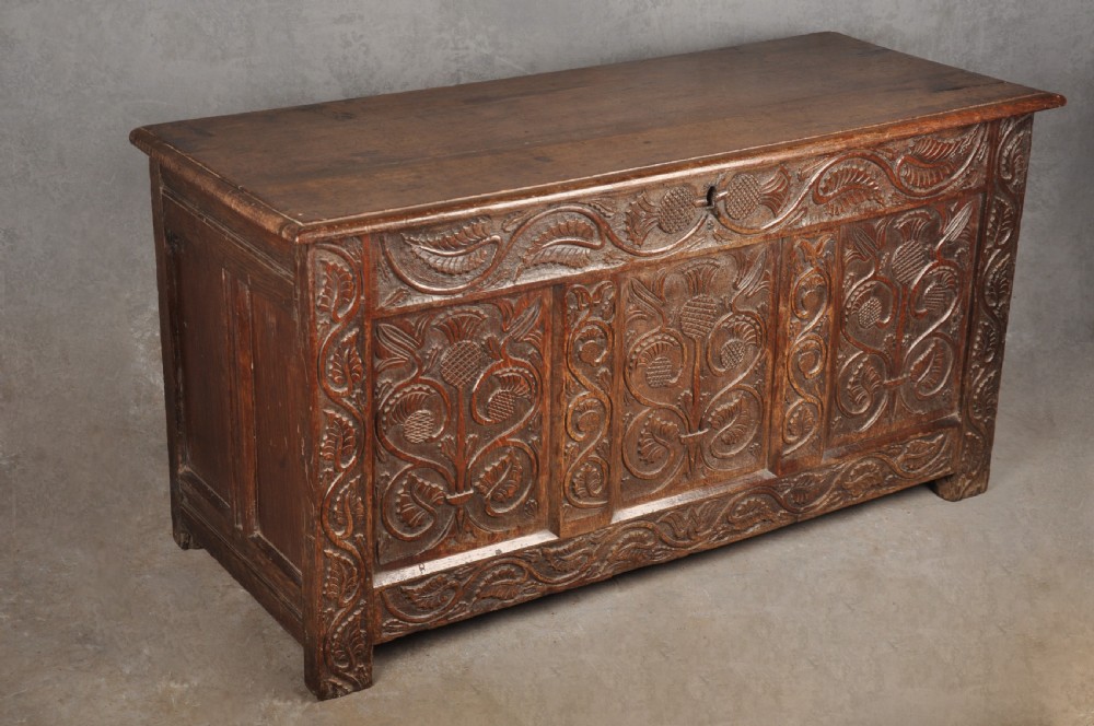 17th Century Carved Oak Coffer View VII