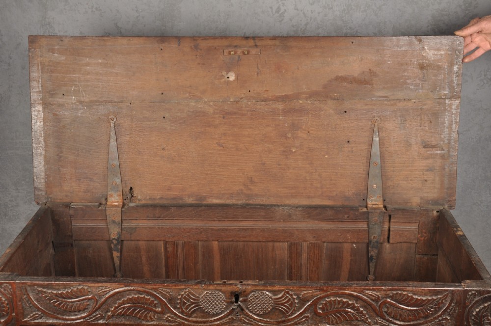 17th Century Carved Oak Coffer View VIII