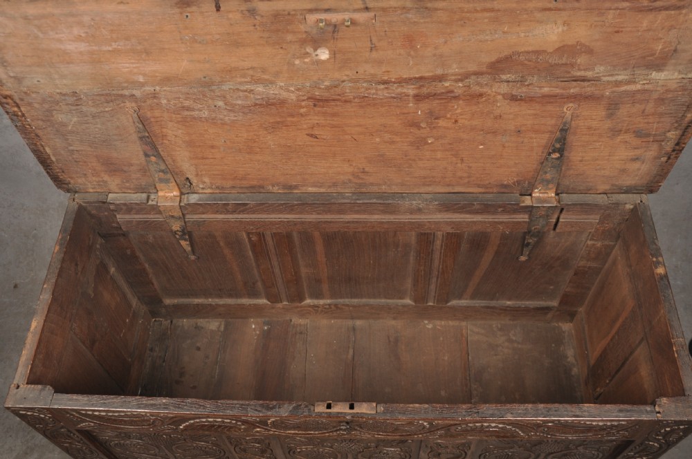 17th Century Carved Oak Coffer View X
