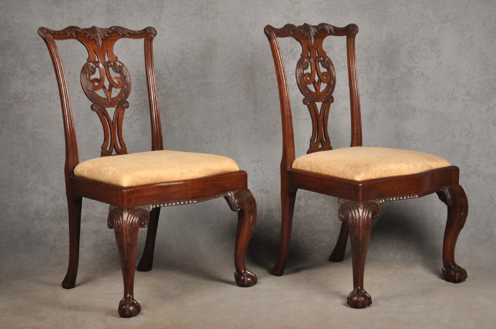 A Fine Pair Of George II Mahogany Side Chairs