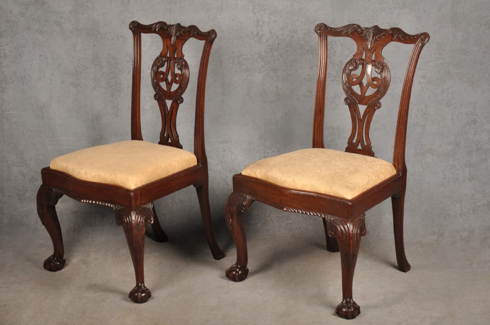 A Fine Pair Of George II Mahogany Side Chairs View II