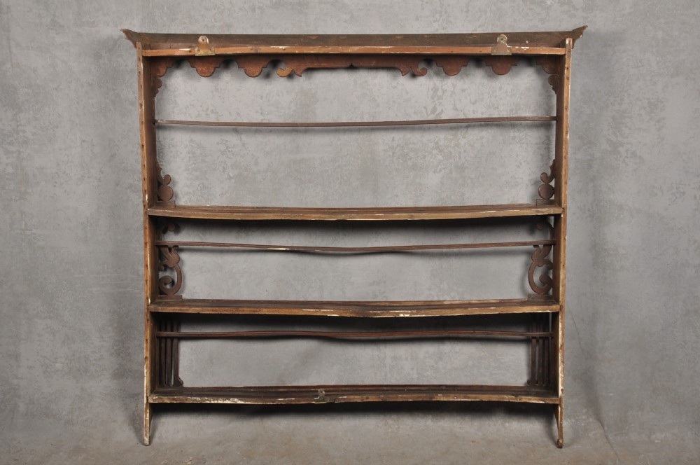 18th Century Oak Wall Rack  View X