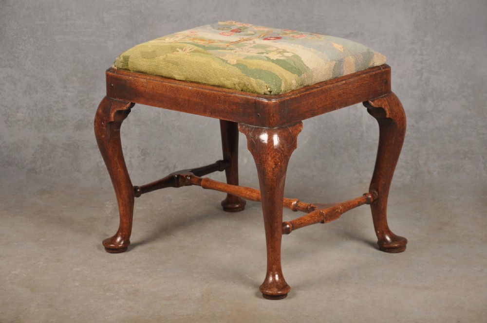 Fine Early 18th Century Walnut Stool