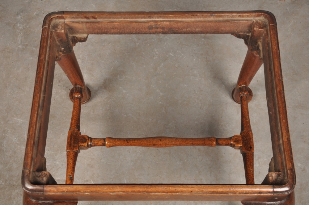 Fine Early 18th Century Walnut Stool View X
