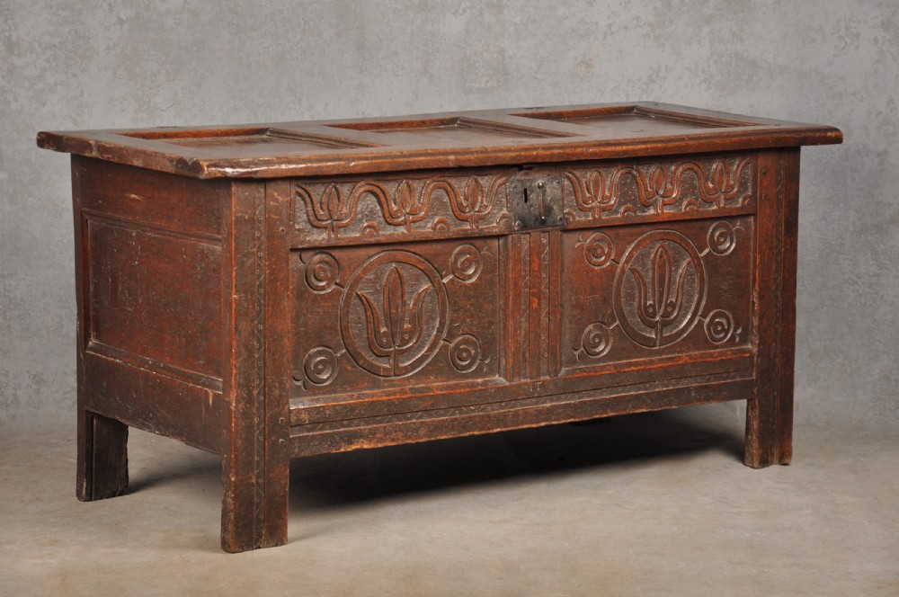 Small 17th Century Oak Coffer  View III