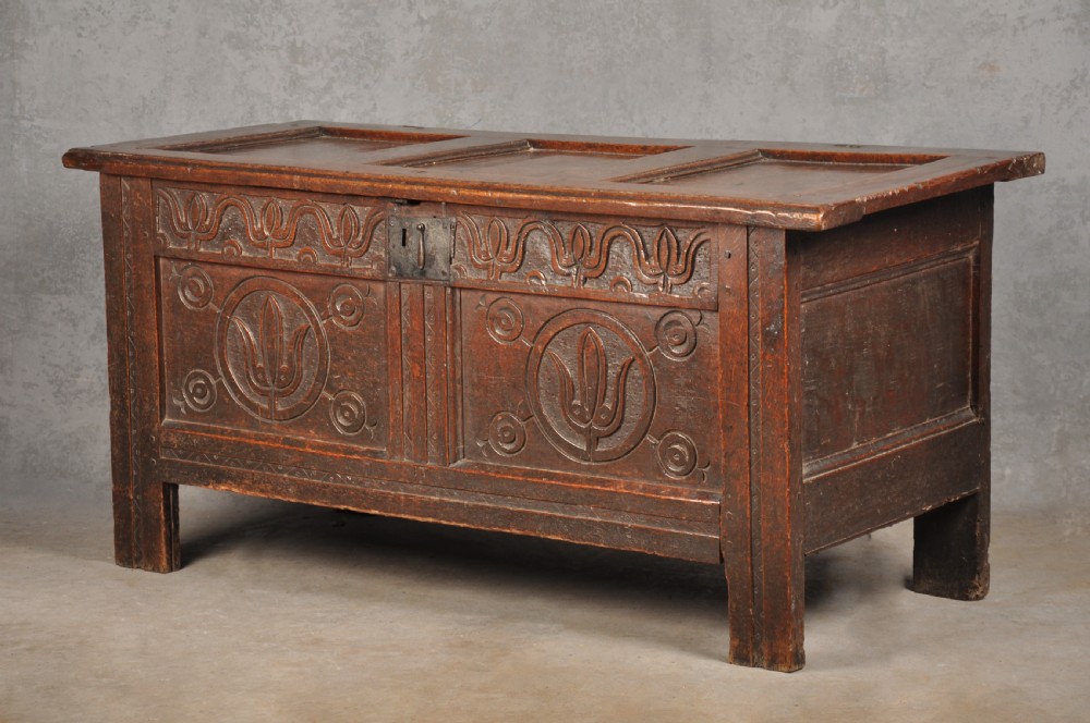 Small 17th Century Oak Coffer  View IV