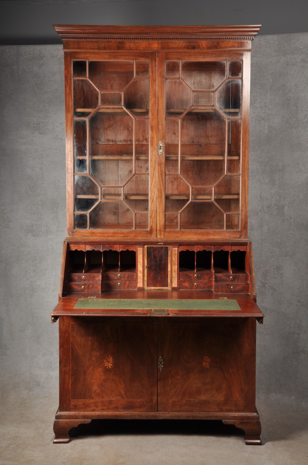 Fine 18th Century Mahogany Bureau Bookcase  View II