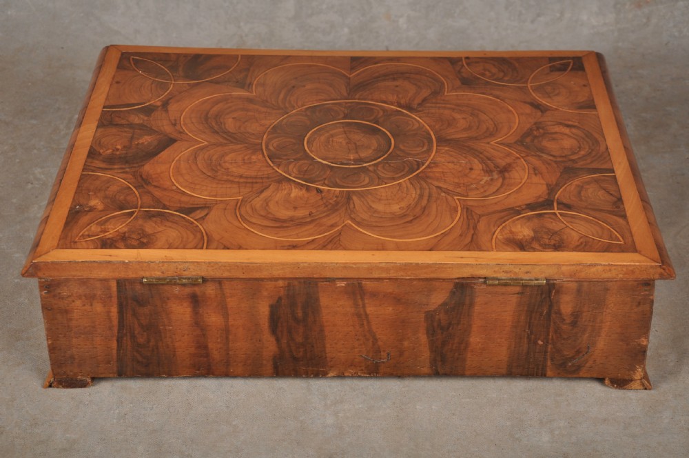 Fine 17th Century Olive Wood Lace Box View VIII