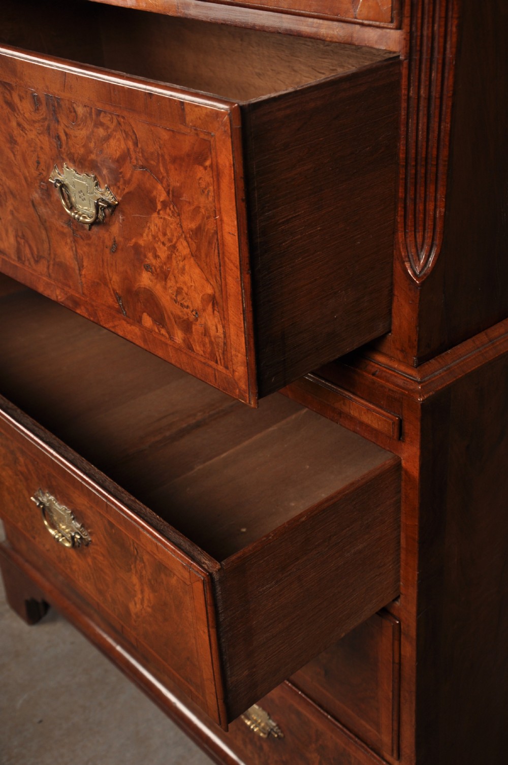 Early 18th Century Burr Walnut Tallboy View VIII