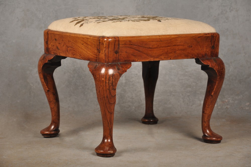 Rare 18th Century Elm Footstool