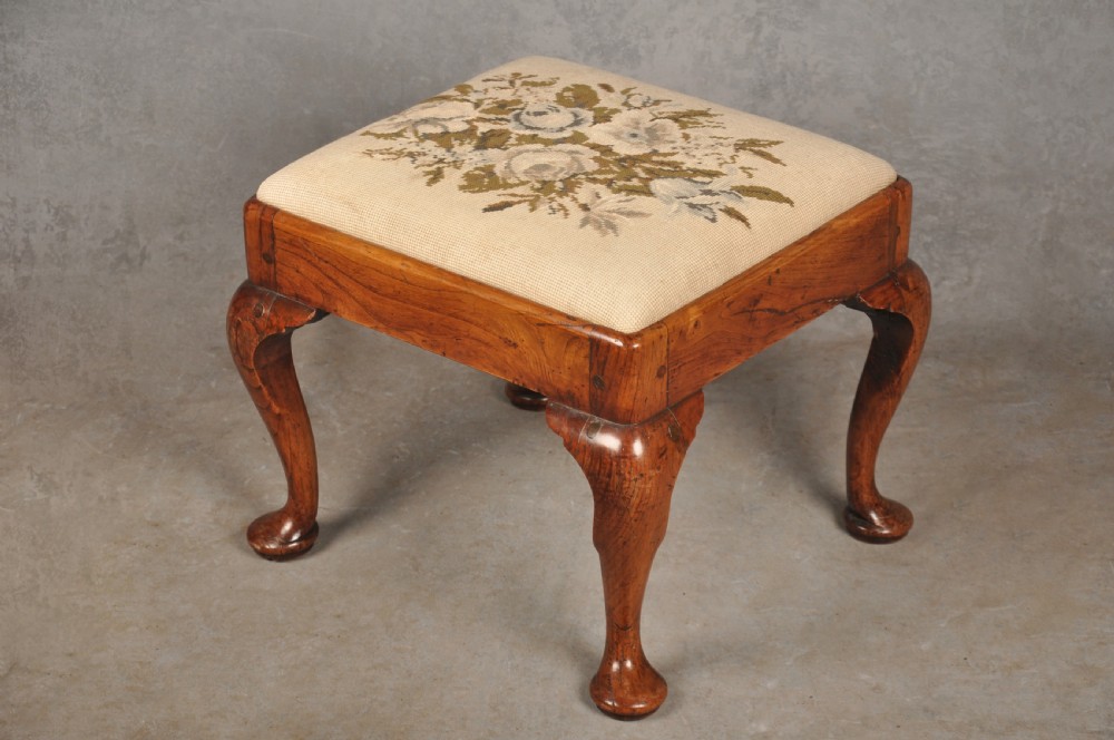 Rare 18th Century Elm Footstool View II