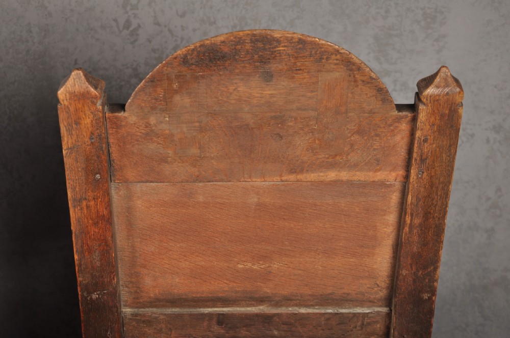 A Rare Pair Of 17th Century Oak Lancashire Chairs View VIII