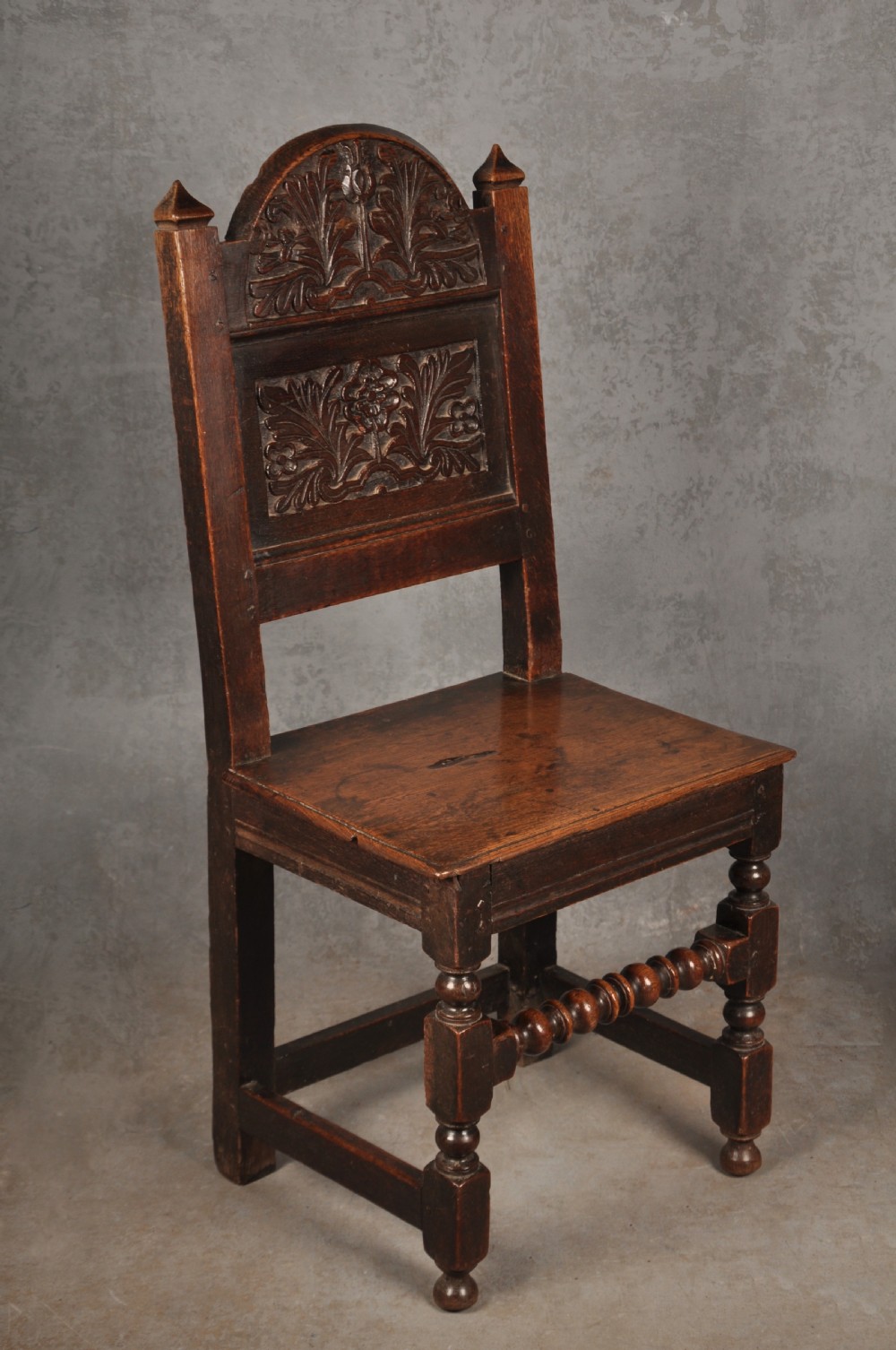 A Rare Pair Of 17th Century Oak Lancashire Chairs View XI