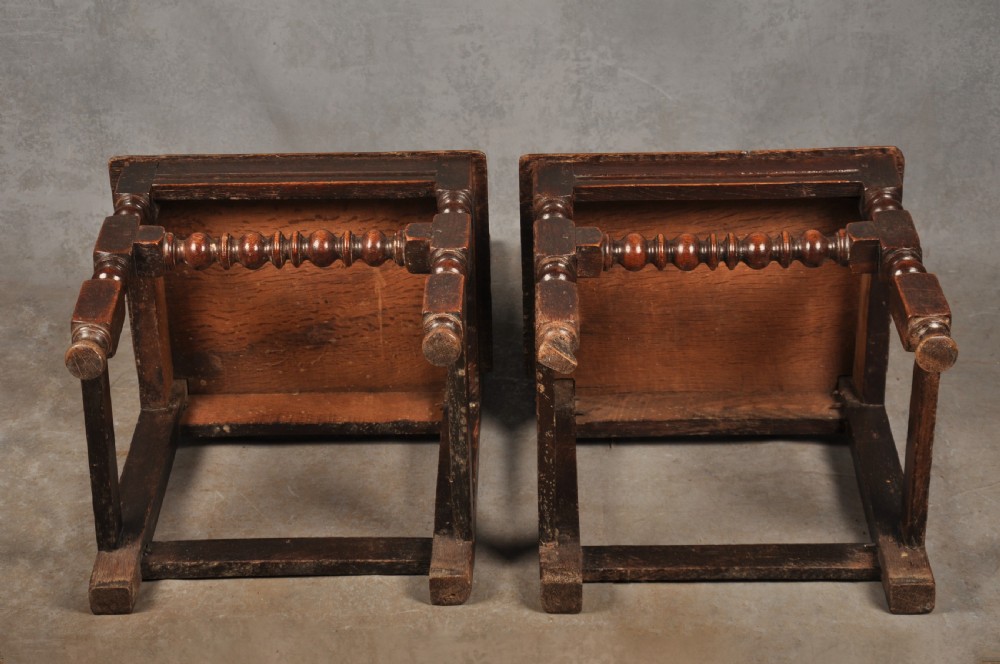 A Rare Pair Of 17th Century Oak Lancashire Chairs View XII