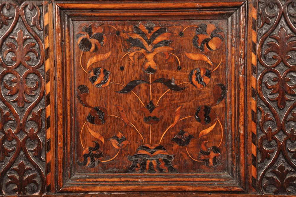 17th Century Oak & Inlaid Leeds Coffer  View II