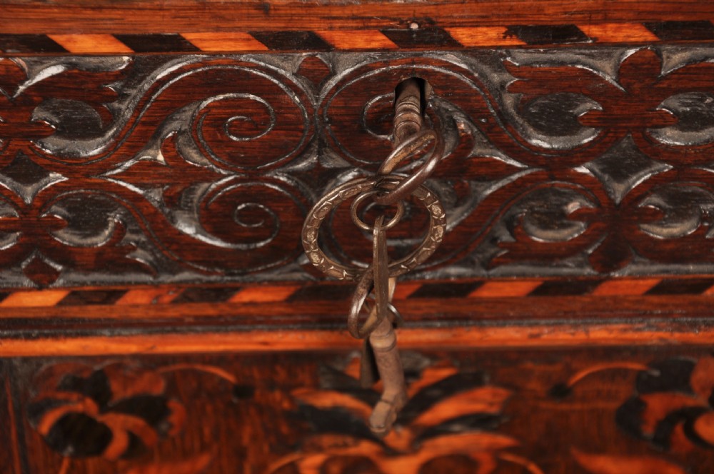 17th Century Oak & Inlaid Leeds Coffer  View III