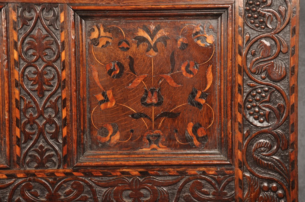 17th Century Oak & Inlaid Leeds Coffer  View VI