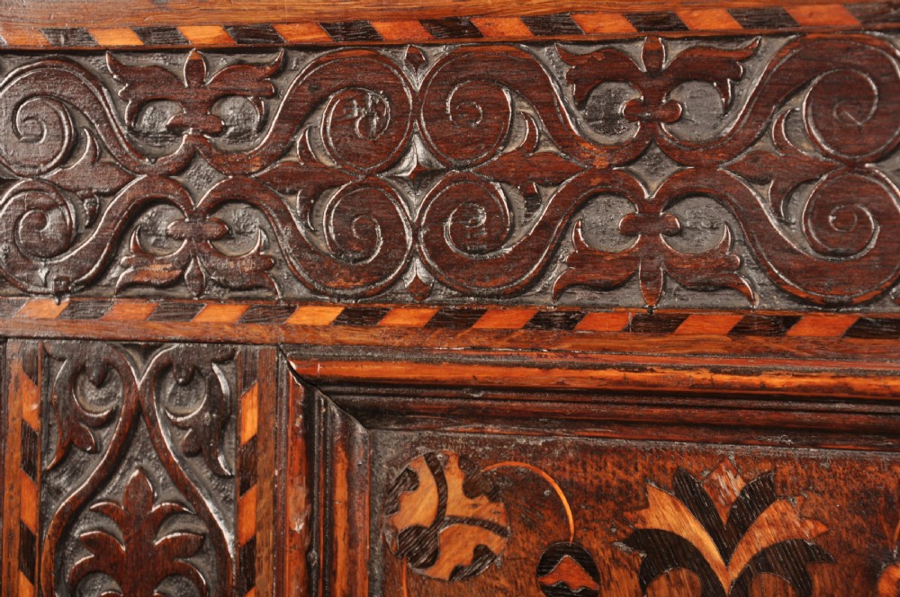17th Century Oak & Inlaid Leeds Coffer  View IX