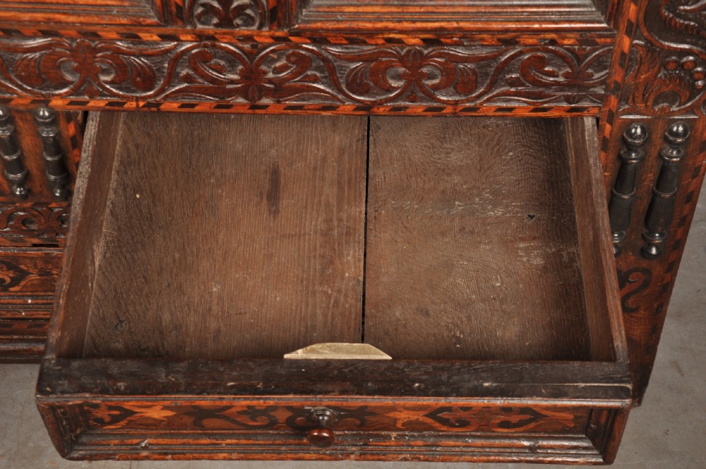 17th Century Oak & Inlaid Leeds Coffer  View XII