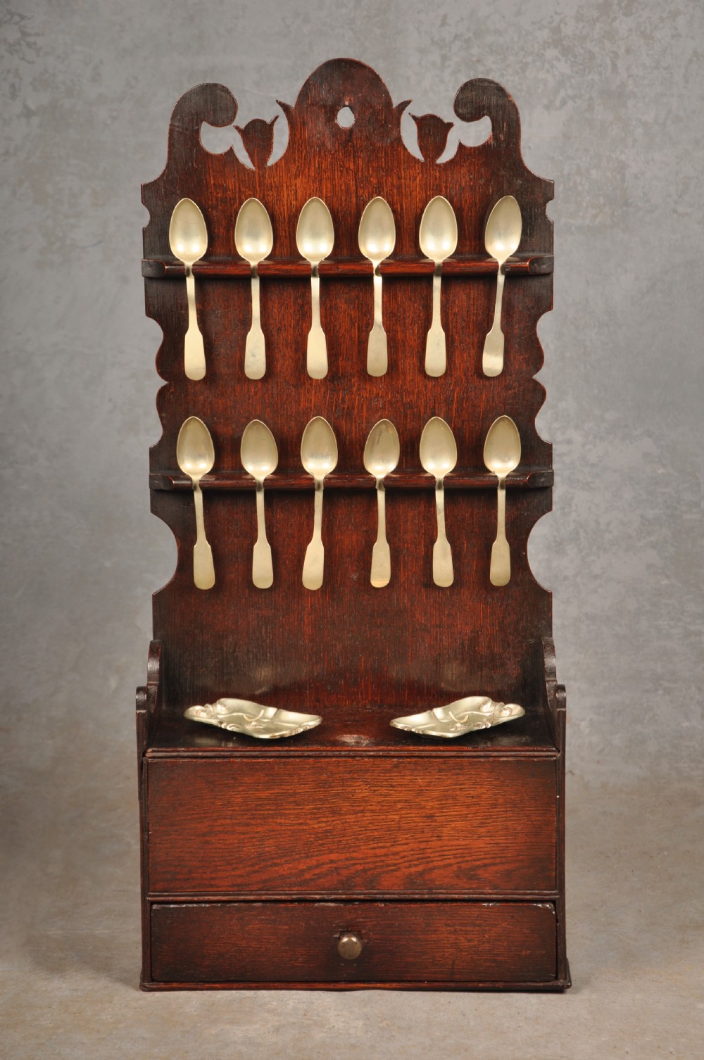 18th Century Oak Spoon Rack