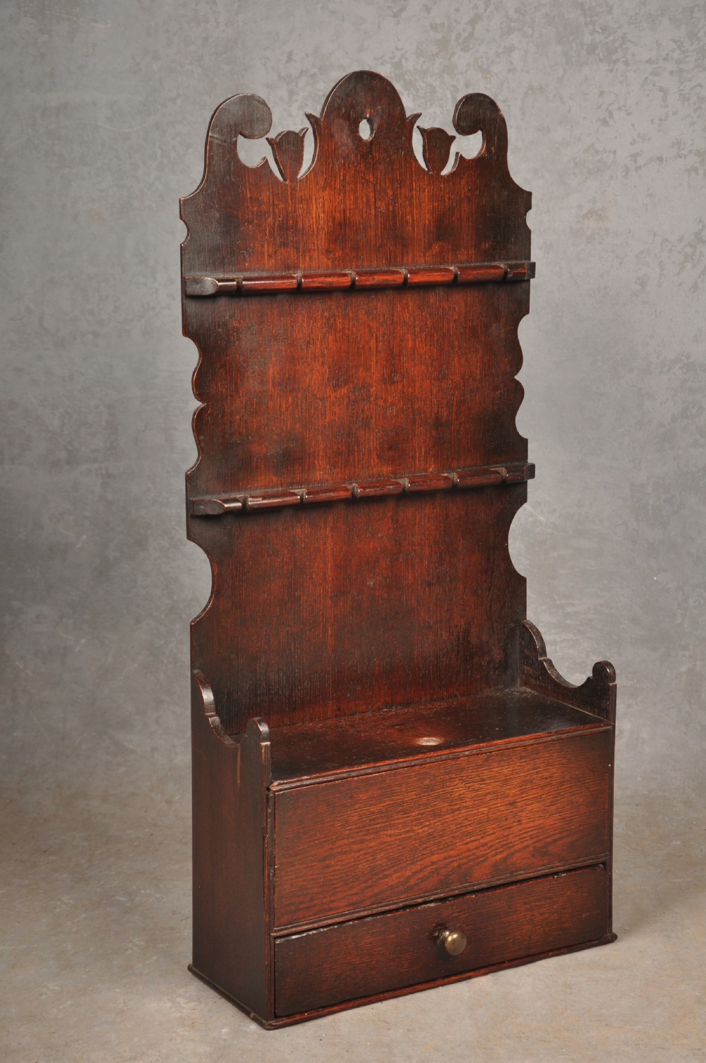 18th Century Oak Spoon Rack View II