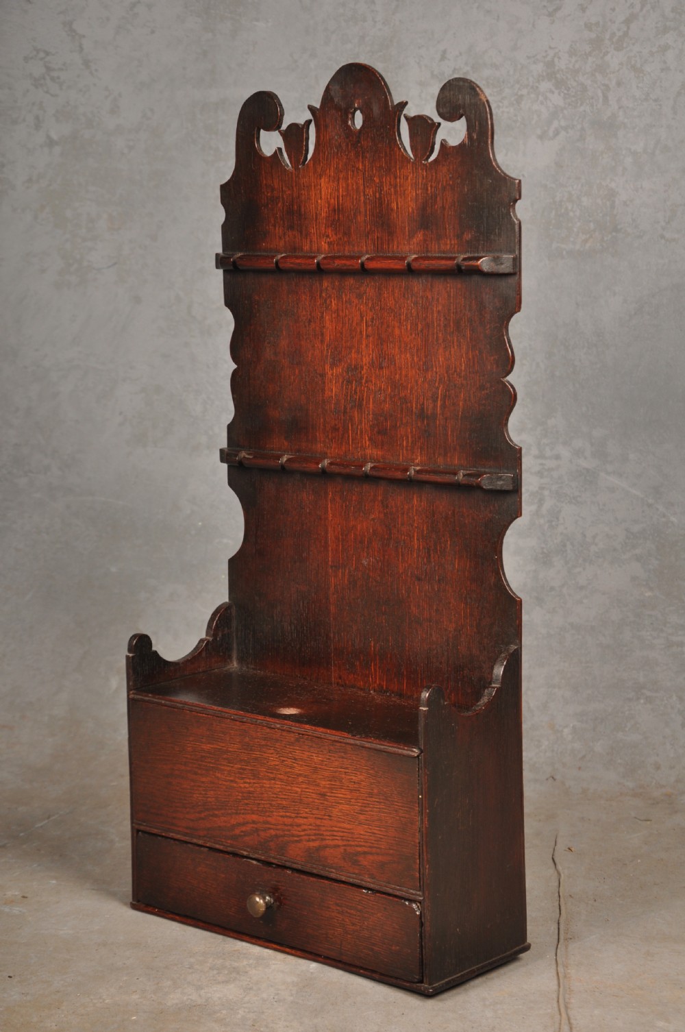 18th Century Oak Spoon Rack View III