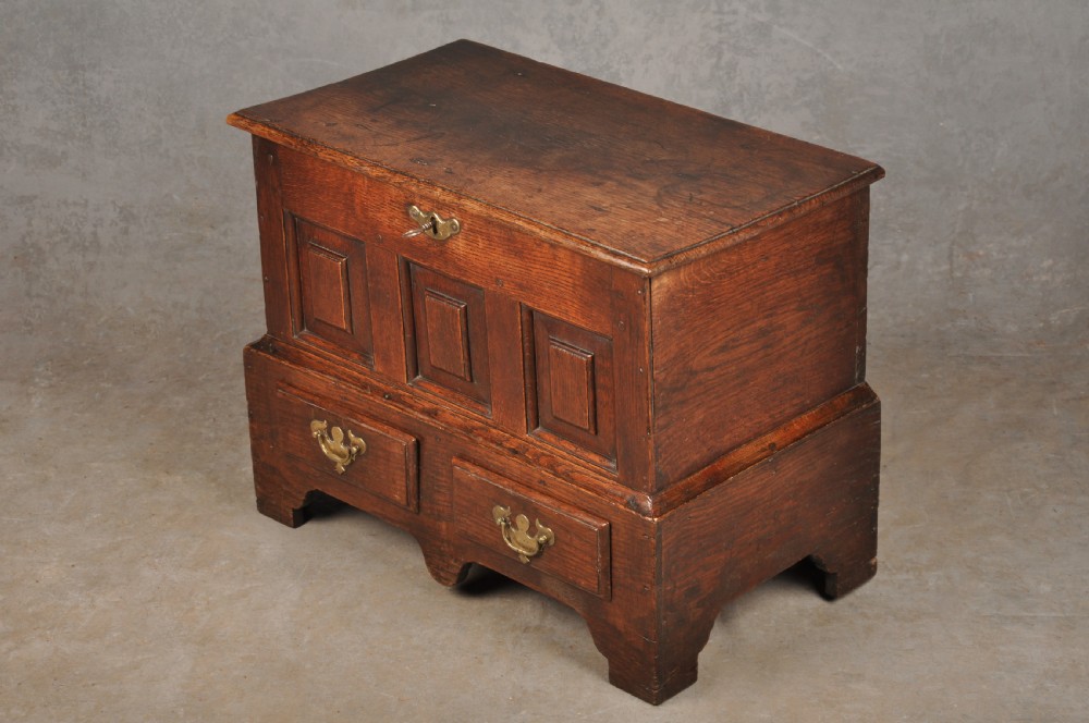Small 18th Century Welsh Oak Coffer Bach View II