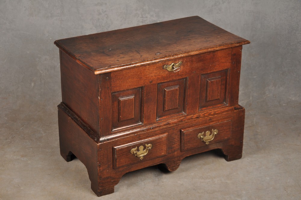 Small 18th Century Welsh Oak Coffer Bach View III