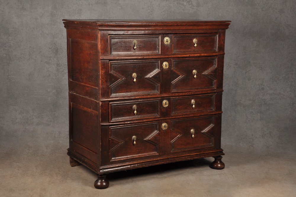 Charles II Oak Chest Of Drawers