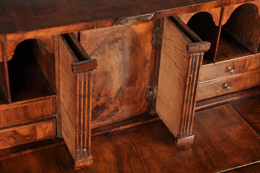 Small Early 18th Century Walnut Bureau View VIII