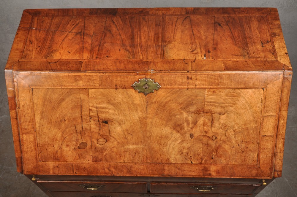 Small Early 18th Century Walnut Bureau View XX