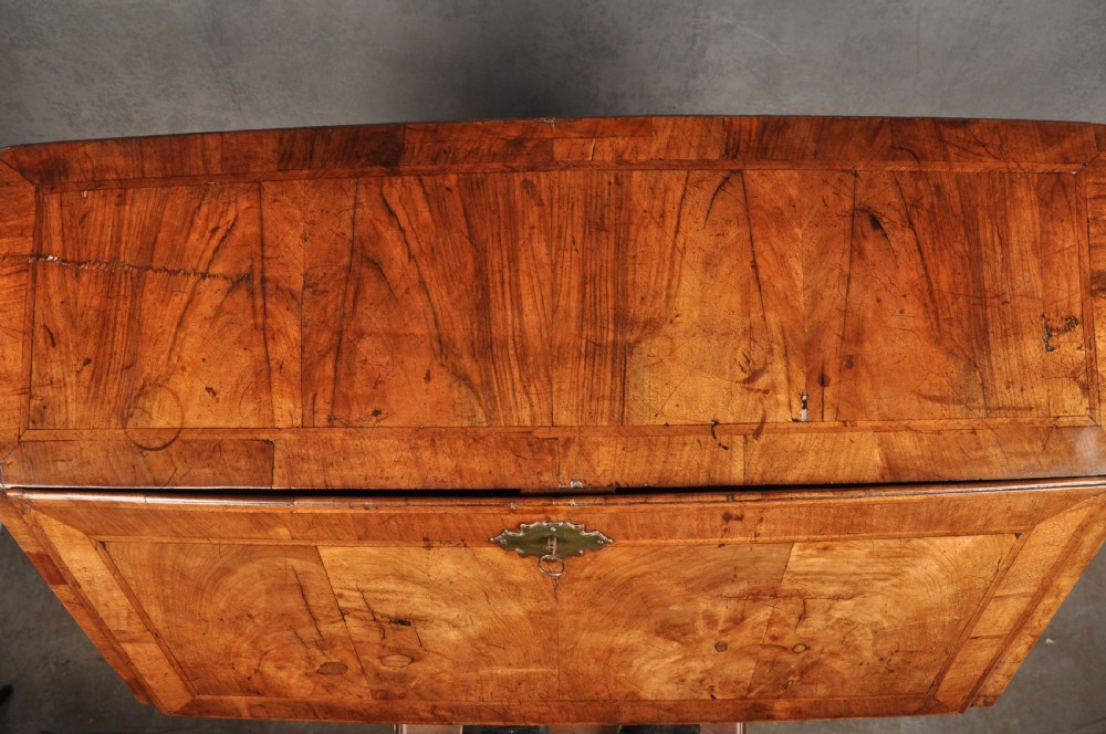 Small Early 18th Century Walnut Bureau View XXI